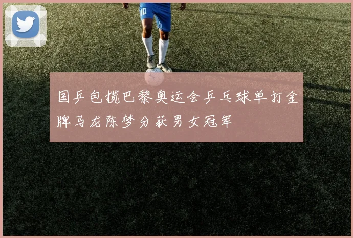 国乒包揽巴黎奥运会乒乓球单打金牌马龙陈梦分获男女冠军